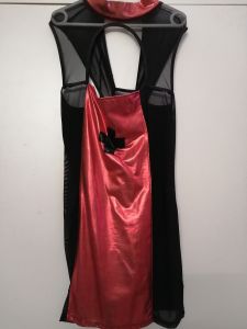 Adult Female Costumes to Hire - Black dress with Nurse - Red Panel & Black Cross